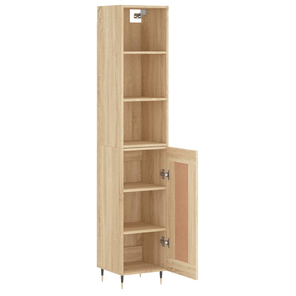 Highboard Sonoma-Eiche 34,5x34x180 cm Holzwerkstoff