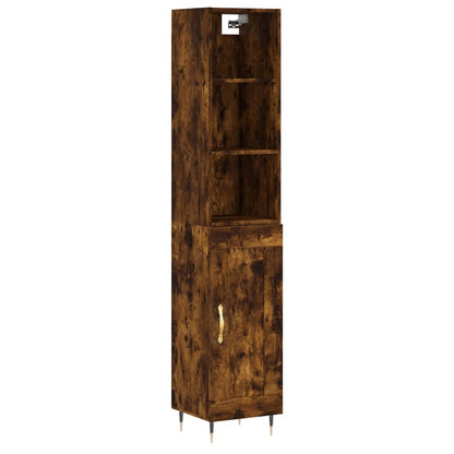 Highboard Räuchereiche 34,5x34x180 cm Holzwerkstoff