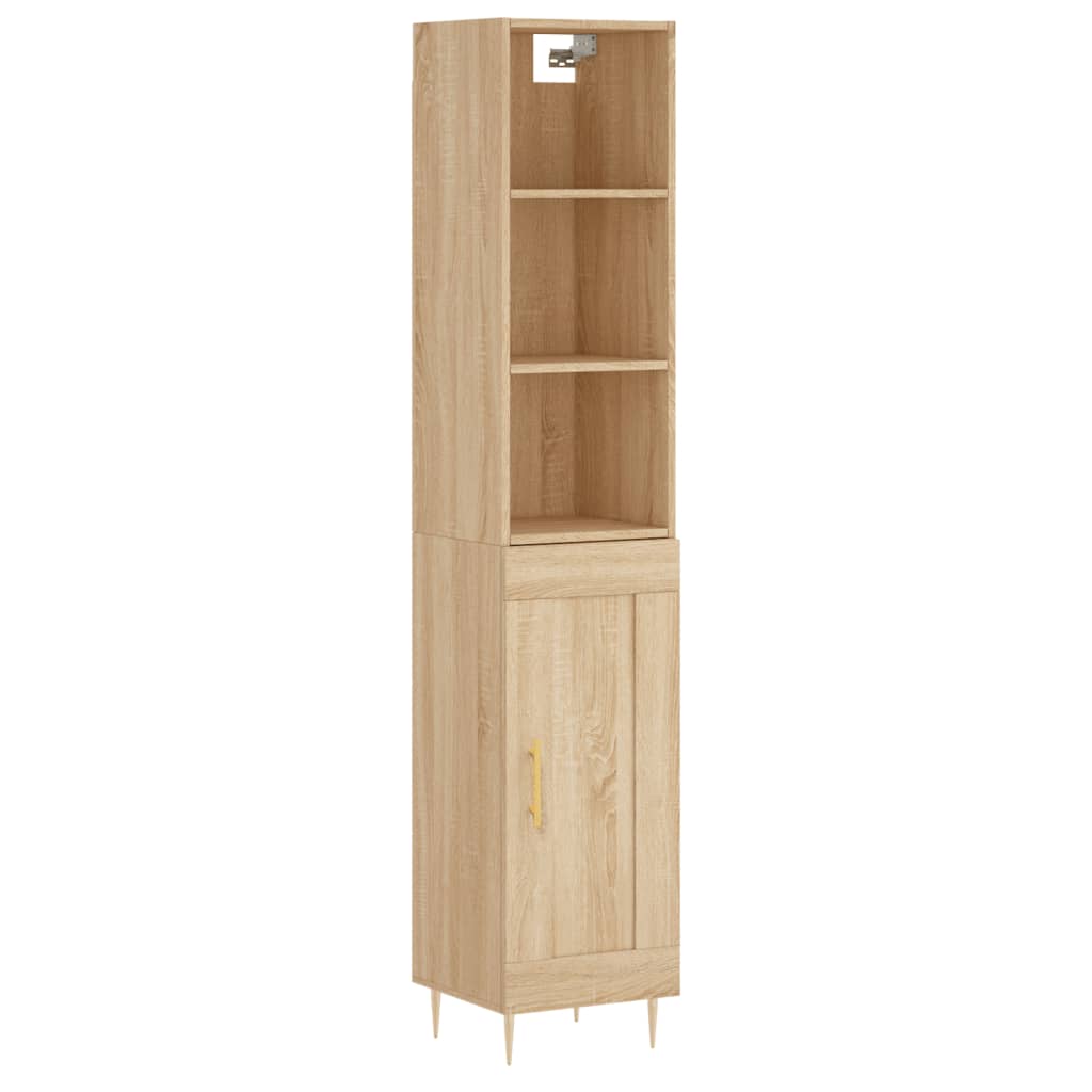 Highboard Sonoma-Eiche 34,5x34x180 cm Holzwerkstoff