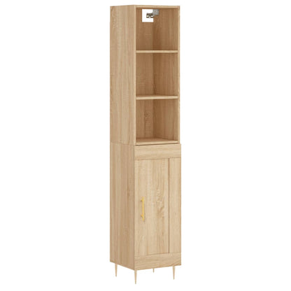 Highboard Sonoma-Eiche 34,5x34x180 cm Holzwerkstoff