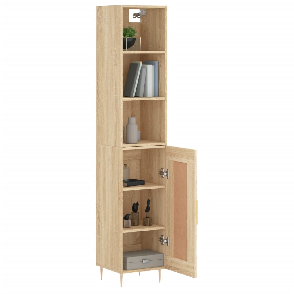 Highboard Sonoma-Eiche 34,5x34x180 cm Holzwerkstoff