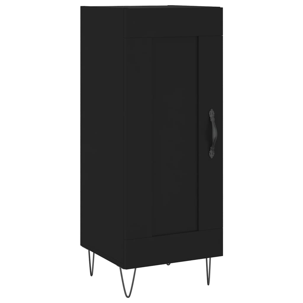 Highboard Schwarz 34,5x34x180 cm Holzwerkstoff