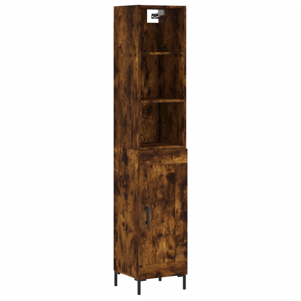 Highboard Räuchereiche 34,5x34x180 cm Holzwerkstoff