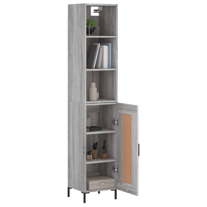 Highboard Grau Sonoma 34,5x34x180 cm Holzwerkstoff