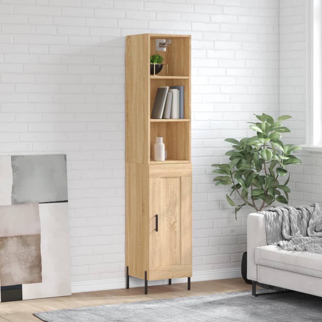 Highboard Sonoma-Eiche 34,5x34x180 cm Holzwerkstoff