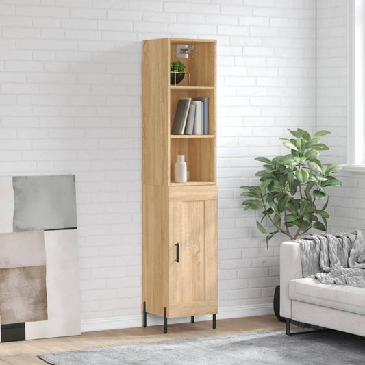 Highboard Sonoma-Eiche 34,5x34x180 cm Holzwerkstoff