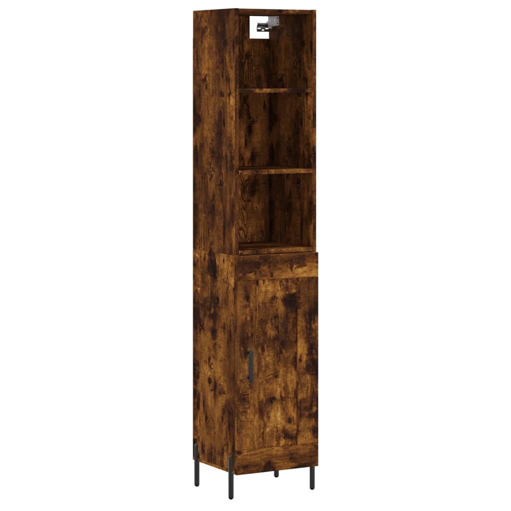 Highboard Räuchereiche 34,5x34x180 cm Holzwerkstoff