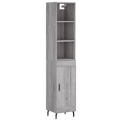 Highboard Grau Sonoma 34,5x34x180 cm Holzwerkstoff