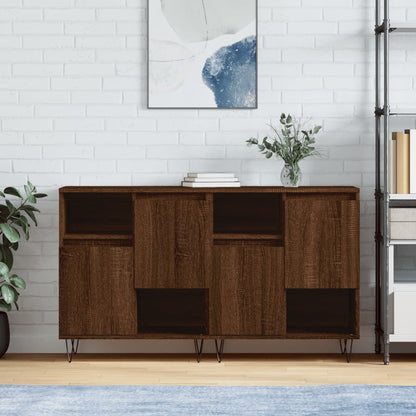 Sideboards 2 Stk. Braun Eichen-Optik Holzwerkstoff