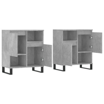 Sideboards 2 Stk. Betongrau Holzwerkstoff