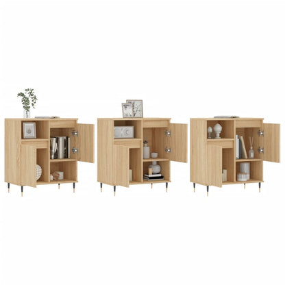 Sideboards 3 Stk. Sonoma-Eiche Holzwerkstoff