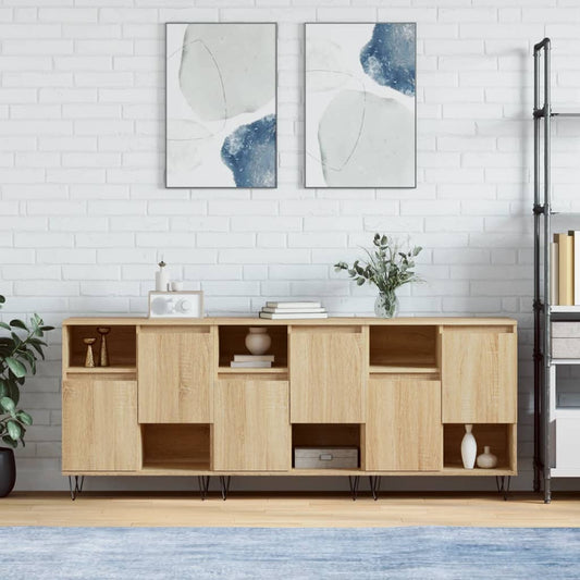 Sideboards 3 Stk. Sonoma-Eiche Holzwerkstoff