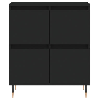 Sideboards 2 Stk. Schwarz Holzwerkstoff