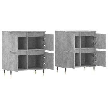 Sideboards 2 Stk. Betongrau Holzwerkstoff