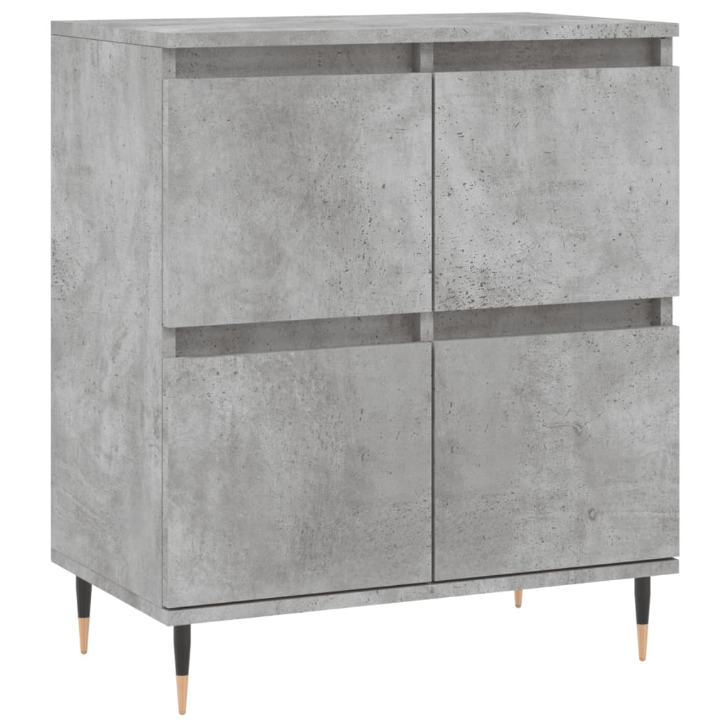 Sideboards 2 Stk. Betongrau Holzwerkstoff