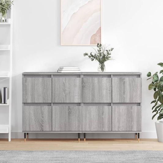 Sideboards 2 Stk. Grau Sonoma Holzwerkstoff