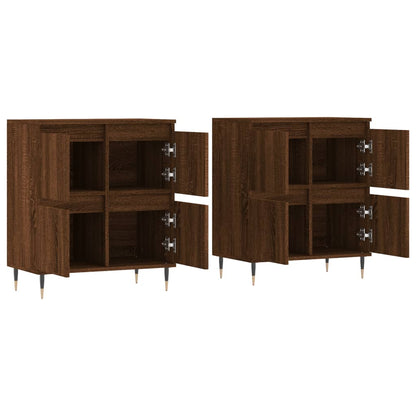 Sideboards 2 Stk. Braun Eichen-Optik Holzwerkstoff