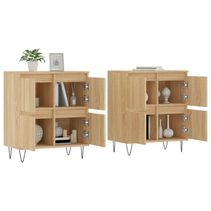 Sideboards 2 Stk. Sonoma-Eiche Holzwerkstoff