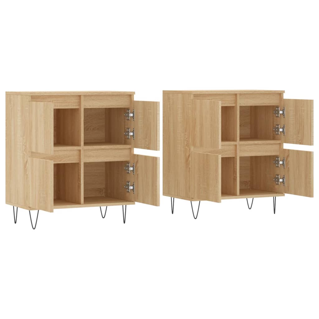 Sideboards 2 Stk. Sonoma-Eiche Holzwerkstoff