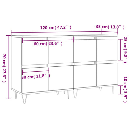 Sideboards 2 Stk. Sonoma-Eiche Holzwerkstoff