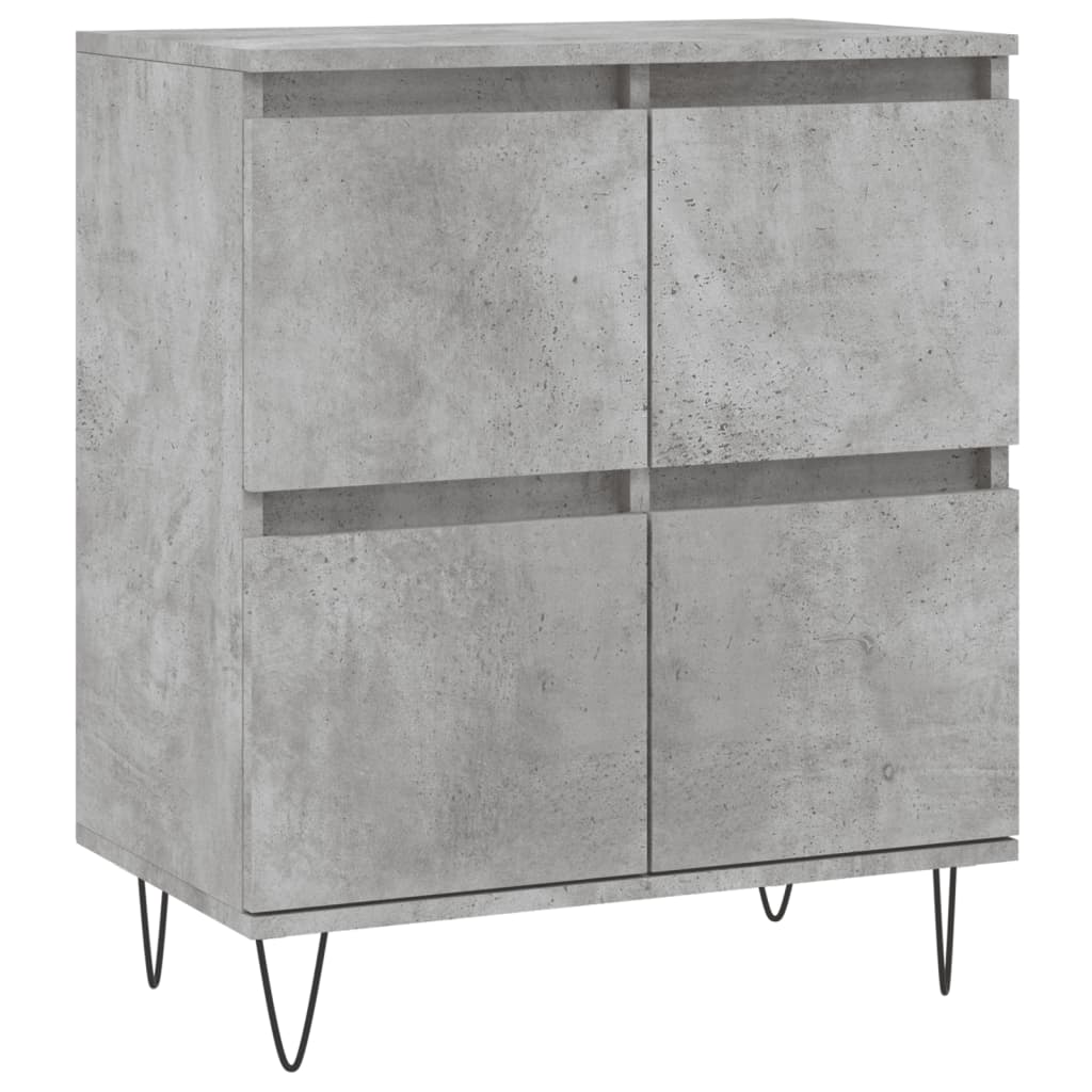 Sideboards 2 Stk. Betongrau Holzwerkstoff