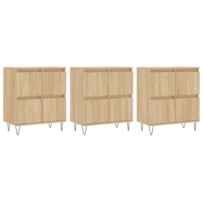 Sideboards 3 Stk. Sonoma-Eiche Holzwerkstoff