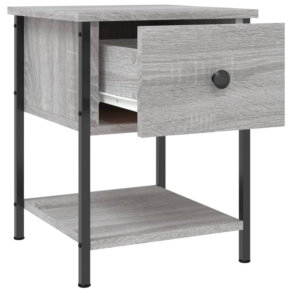 Nachttisch Grau Sonoma 34x35,5x45 cm Holzwerkstoff