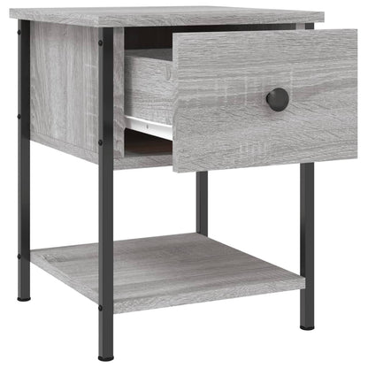 Nachttische 2 Stk. Grau Sonoma 34x35,5x45 cm Holzwerkstoff