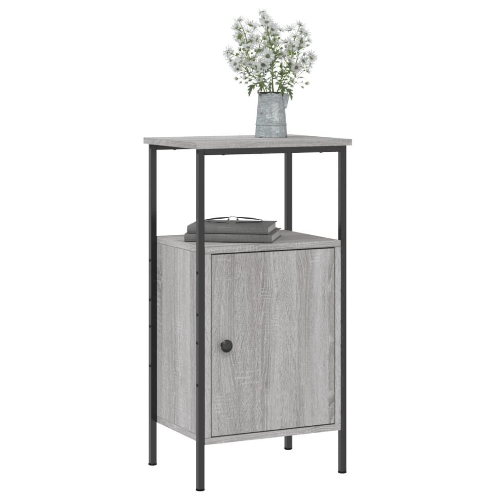 Nachttische 2 Stk. Grau Sonoma 41x31x80 cm Holzwerkstoff