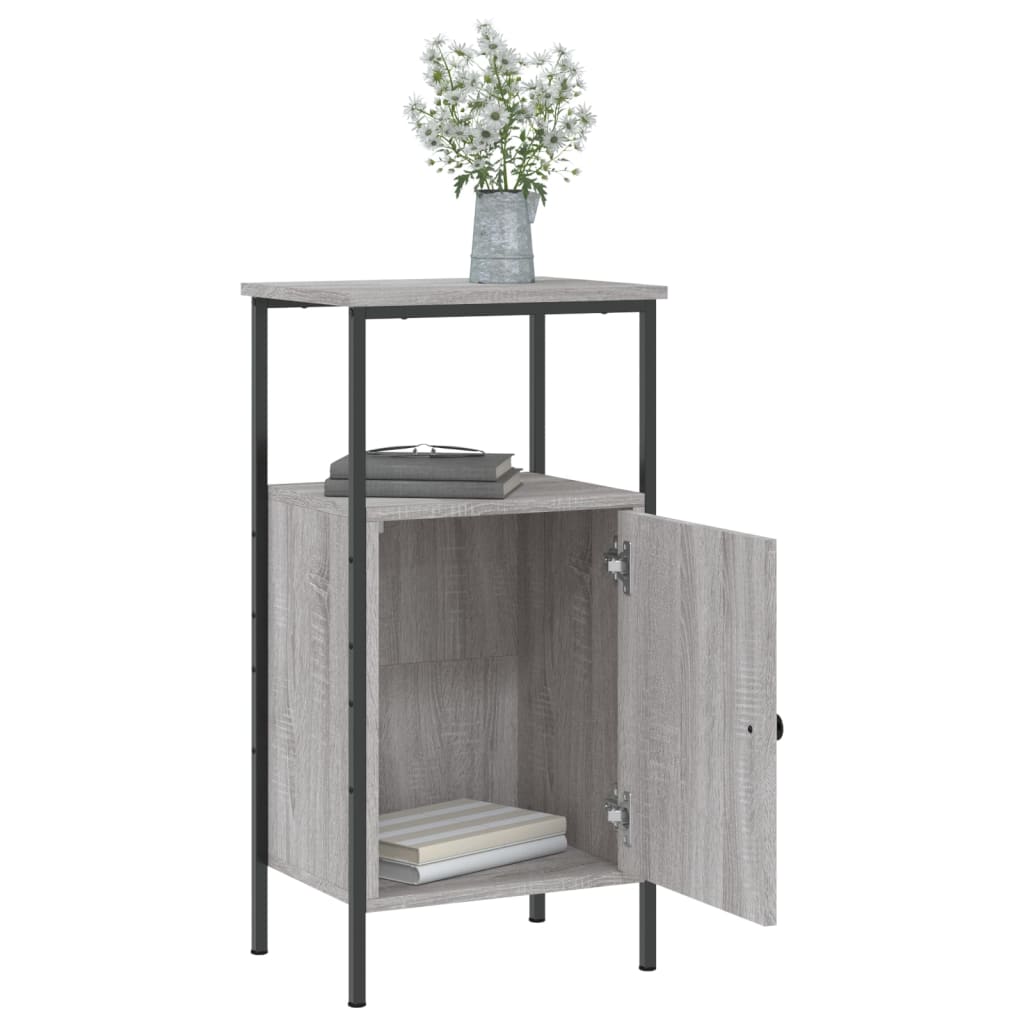 Nachttische 2 Stk. Grau Sonoma 41x31x80 cm Holzwerkstoff