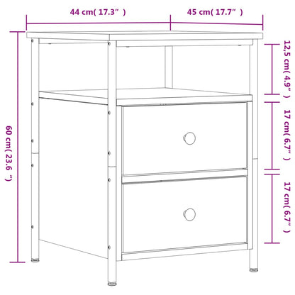 Nachttisch Sonoma-Eiche 44x45x60 cm Holzwerkstoff