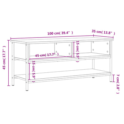 TV-Schrank Sonoma-Eiche 100x35x45 cm Holzwerkstoff