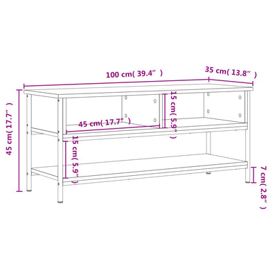 TV-Schrank Sonoma-Eiche 100x35x45 cm Holzwerkstoff