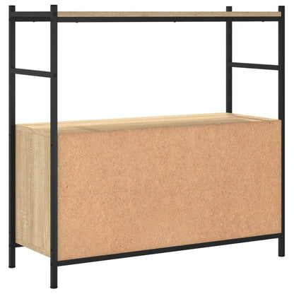 Bücherregal Sonoma-Eiche 80x30x78,5 cm Holzwerkstoff und Eisen