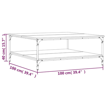 Couchtisch Schwarz 100x100x40 cm Holzwerkstoff