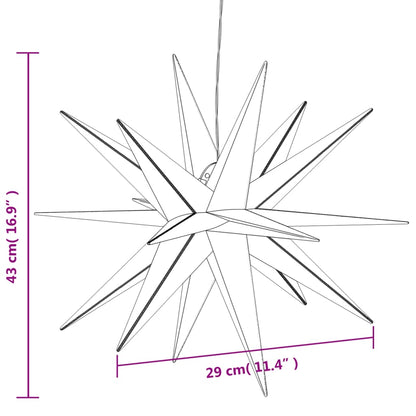 LED-Weihnachtssterne 3 Stk. Faltbar Weiß 43 cm