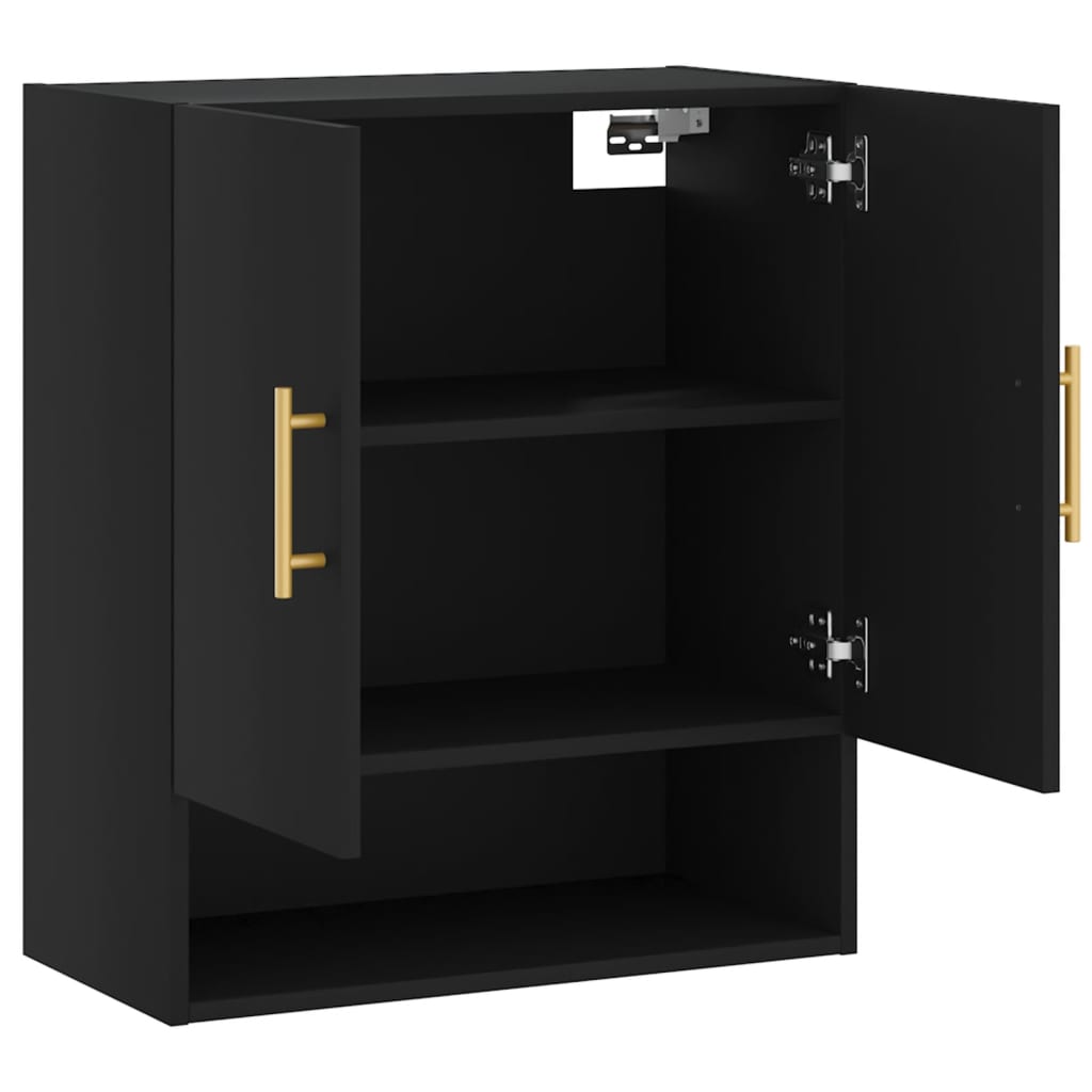 Wandschrank Schwarz 60x31x70 cm Holzwerkstoff