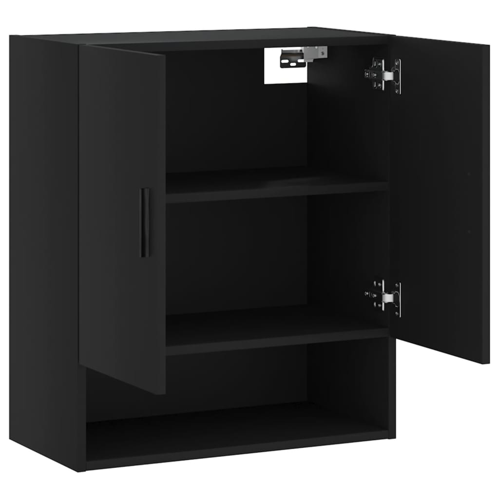 Wandschrank Schwarz 60x31x70 cm Holzwerkstoff