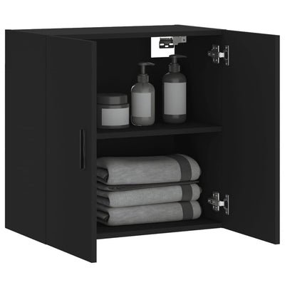 Wandschrank Schwarz 60x31x60 cm Holzwerkstoff