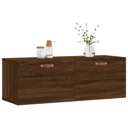 Wandschrank Braun Eichen-Optik 100x36,5x35 cm Holzwerkstoff