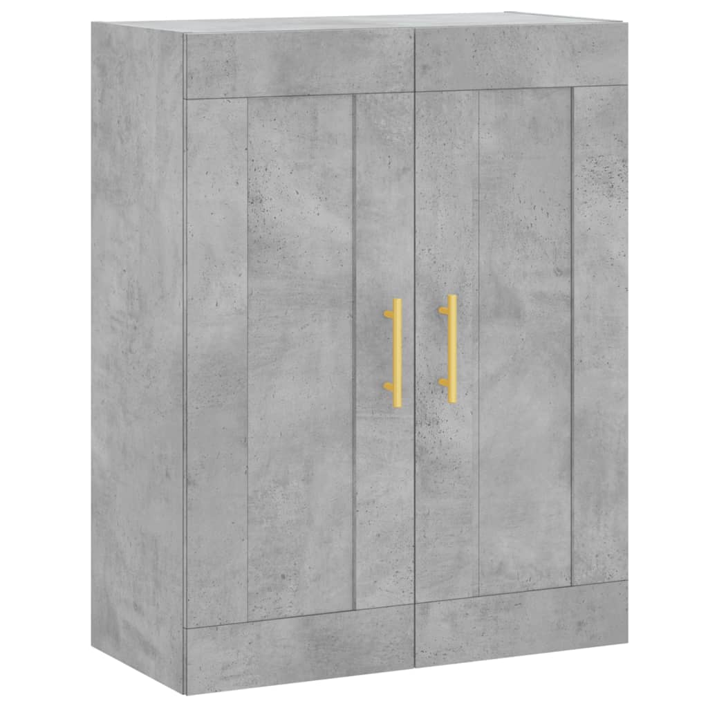 Wandschrank Betongrau 69,5x34x90 cm Holzwerkstoff