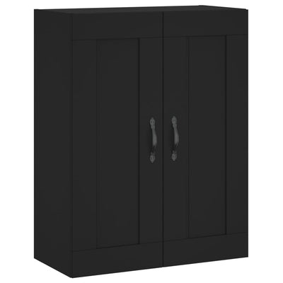 Wandschrank Schwarz 69,5x34x90 cm Holzwerkstoff