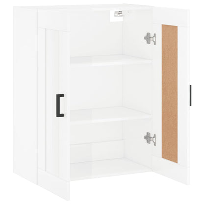 Wandschrank Hochglanz-Weiß 69,5x34x90 cm Holzwerkstoff