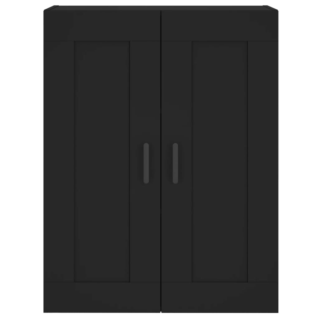 Wandschrank Schwarz 69,5x34x90 cm Holzwerkstoff