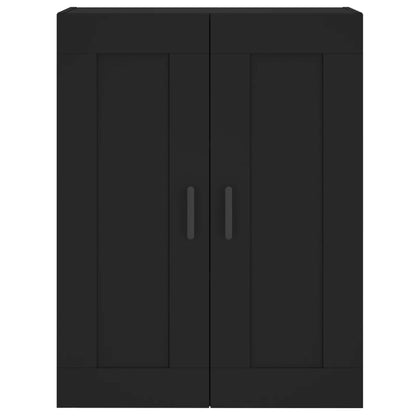 Wandschrank Schwarz 69,5x34x90 cm Holzwerkstoff