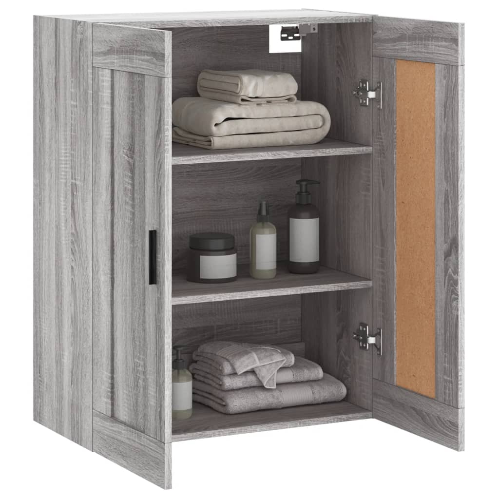 Wandschrank Grau Sonoma 69,5x34x90 cm Holzwerkstoff