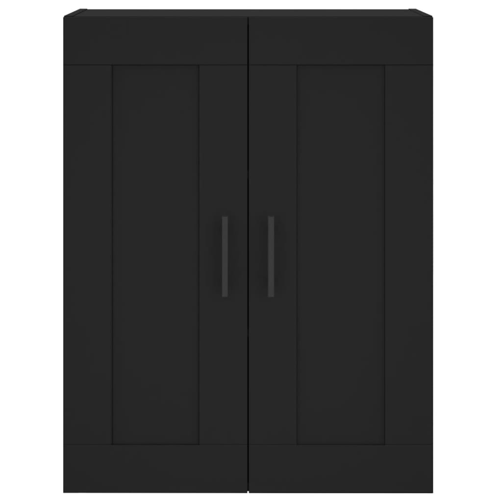 Wandschrank Schwarz 69,5x34x90 cm Holzwerkstoff