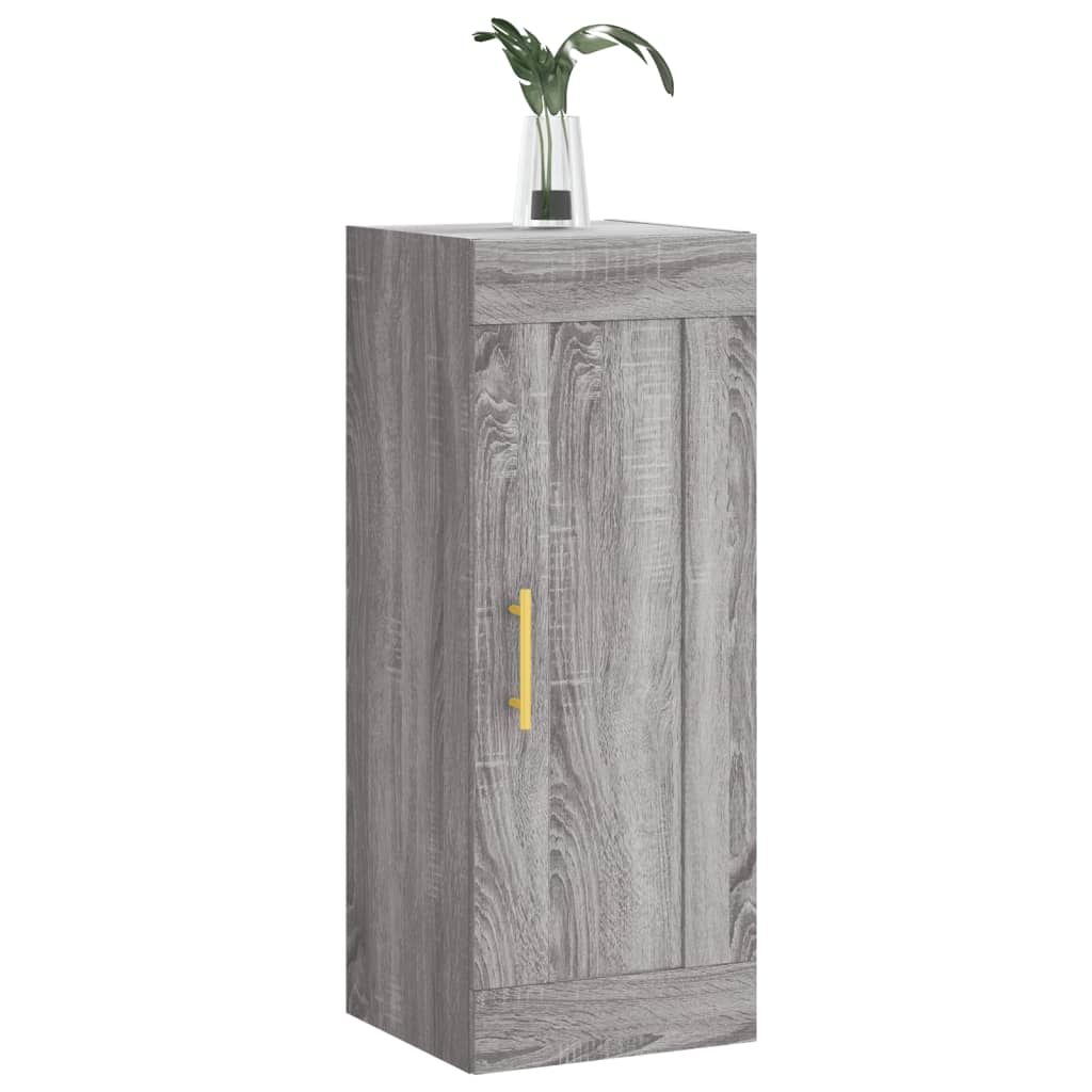 Wandschrank Grau Sonoma 34,5x34x90 cm Holzwerkstoff