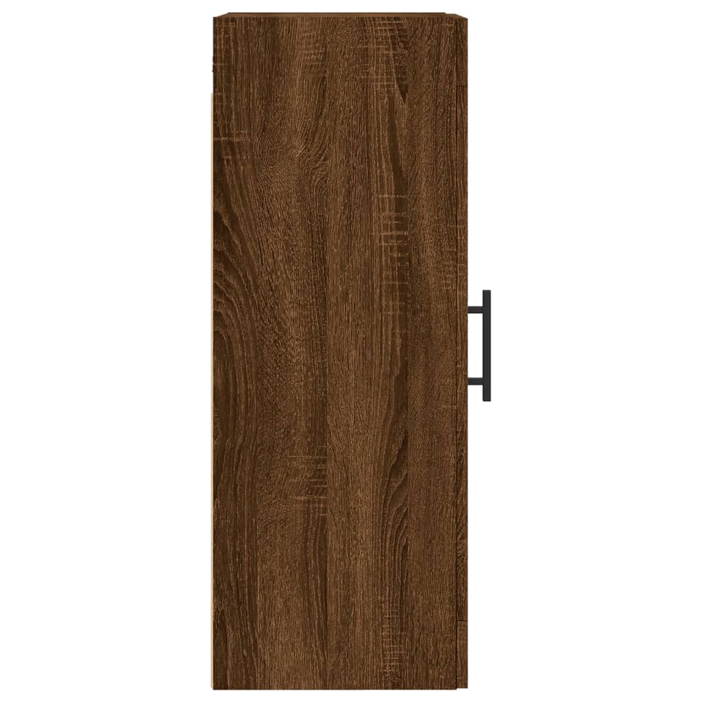 Wandschrank Braun Eichen-Optik 34,5x34x90 cm Holzwerkstoff