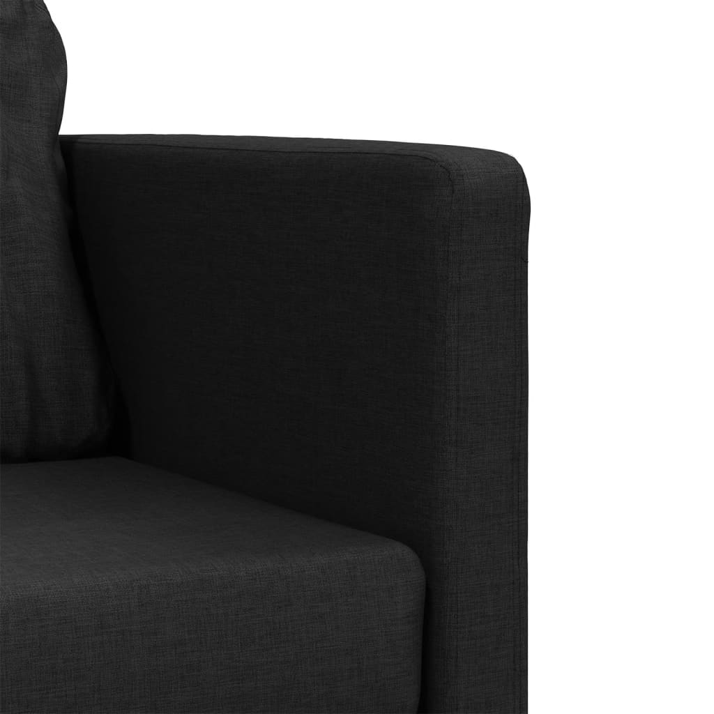 Bodensofa mit Schlaffunktion Schwarz 112x174x55 cm Stoff